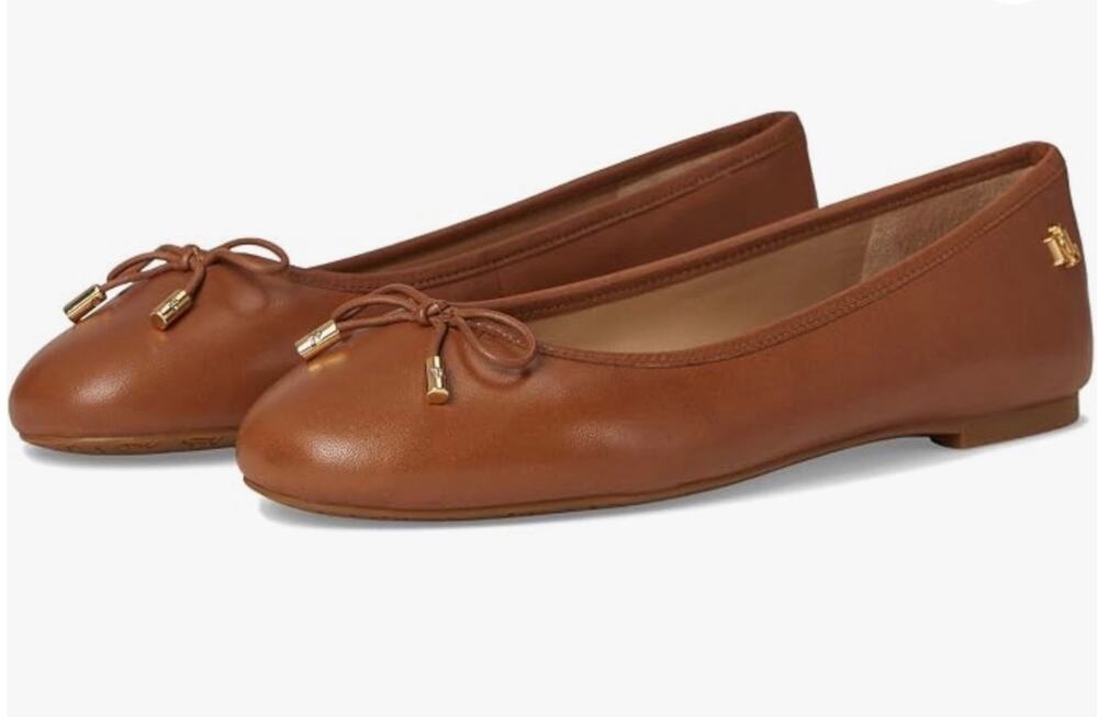 Lauren Ralph Lauren Jayna Nappa Leather Flat
